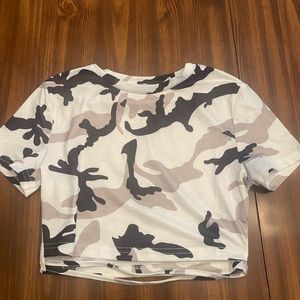 Camo shein crop top